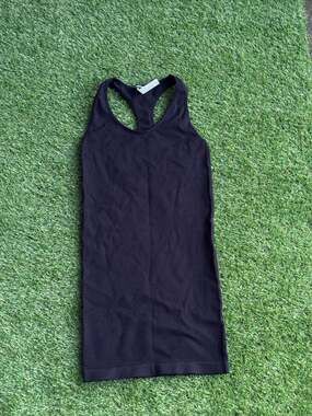 Fashion Nova Seamless Basic Racerback Tank Mini Dress Black M/L